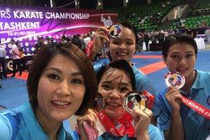 Nguyễn Thị Phương giành 2 HCĐ cá nhân và đồng đội nội dung Kata nữ giải vô địch karate châu á 2019